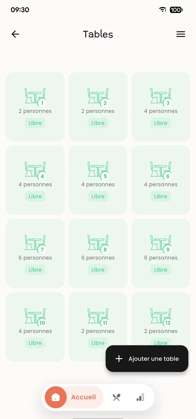 Plan de salle Restoako